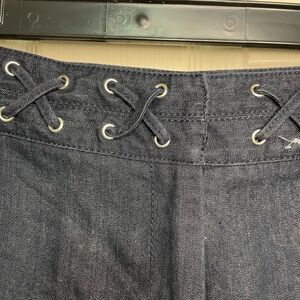 NYDJ Lace-Up Waist Ankle Jeans | Nordstrom | Dark Wash | Size 8